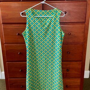 ALL FOR COLOR CITRUS GROVE DRESS. UPF 50. SIZE L. BEACH SUN BRIGHT